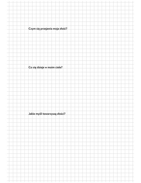 Zeszyt rozwojowy o złości